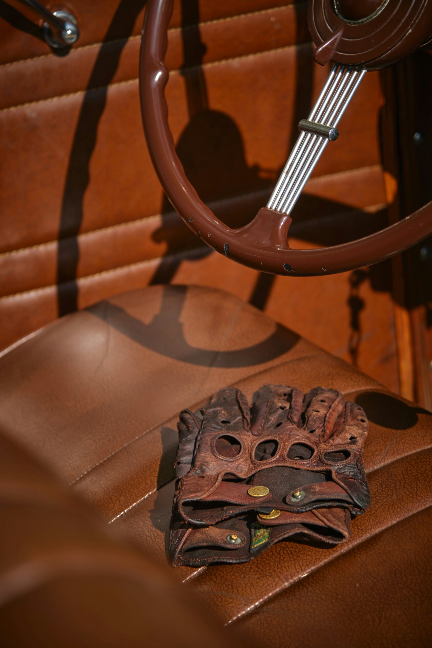 used leather gloves